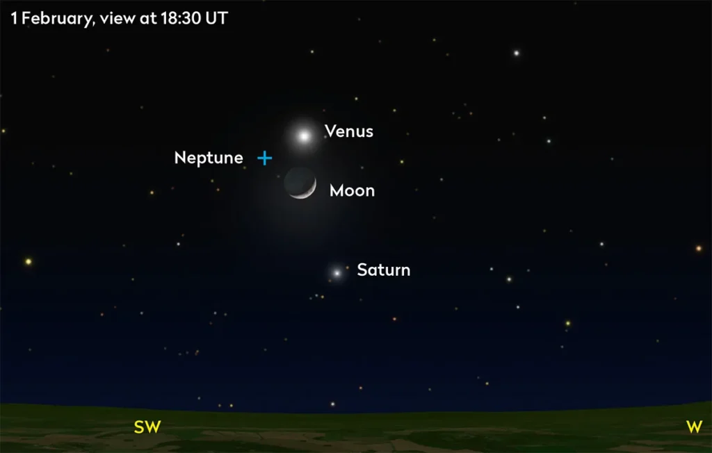 What planet is next to the moon tonight?" or "What star is next to the moon tonight?