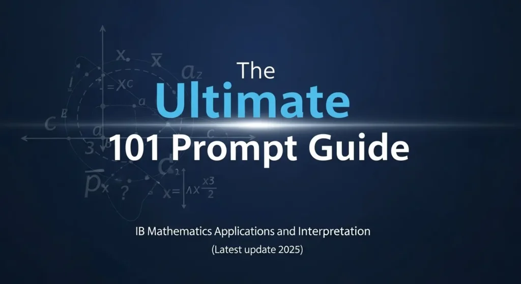The Ultimate 101 Prompt Guide for IB Mathematics: Applications and Interpretation