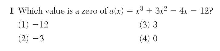 Original June 2026 Algebra II Regents question 1, exam page 2