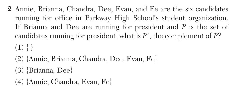 Original June 2026 Algebra II Regents question 2, exam page 2