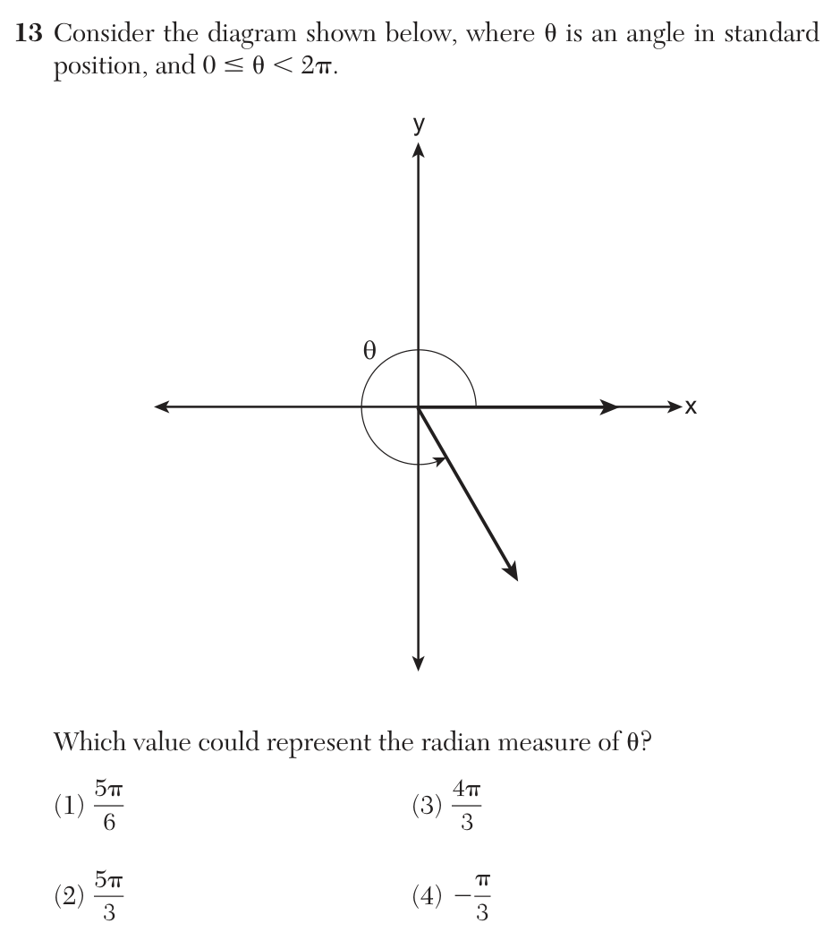 Original June 2026 Algebra II Regents question 13, exam page 8