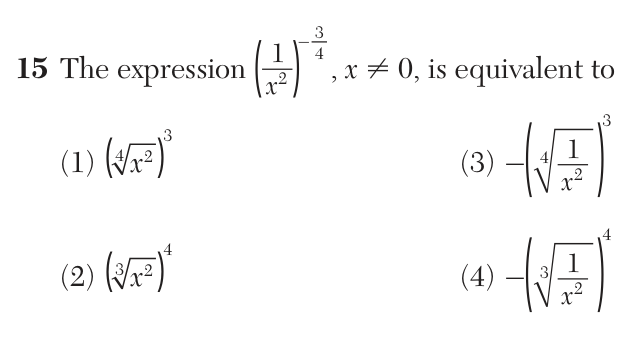 Original June 2026 Algebra II Regents question 15, exam page 9