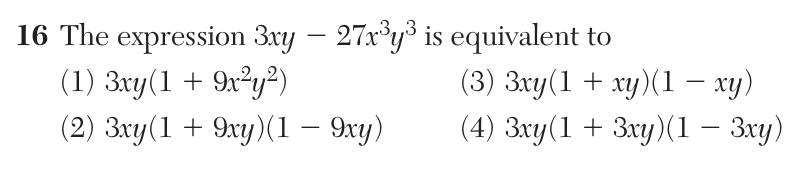 Original June 2026 Algebra II Regents question 16, exam page 10