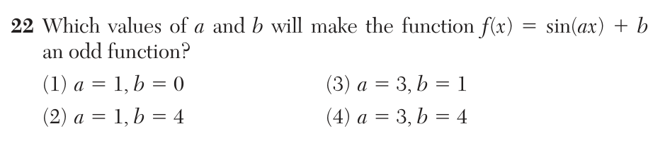 Original June 2026 Algebra II Regents question 22, exam page 12