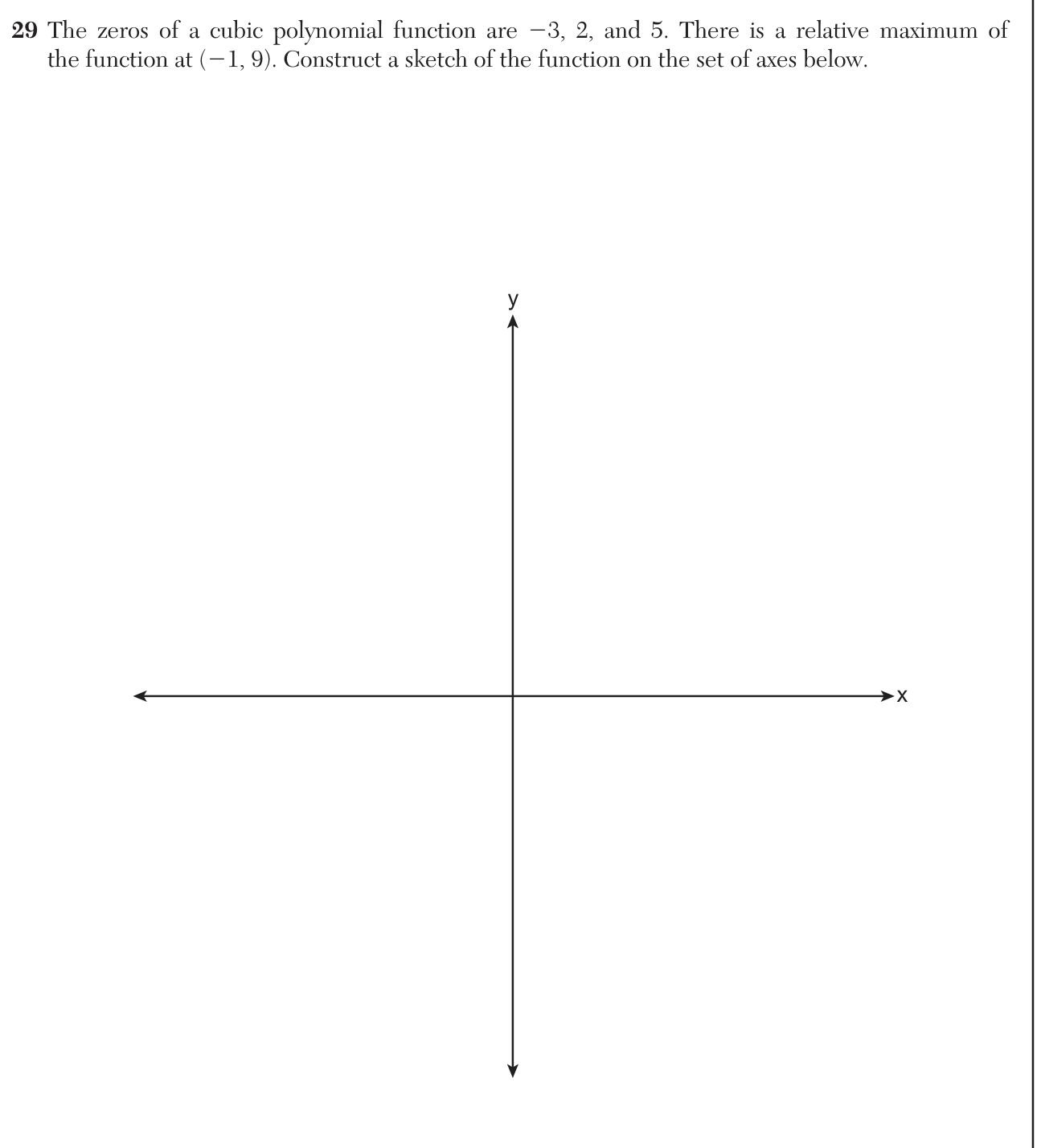 Original June 2026 Algebra II Regents question 29, exam page 17
