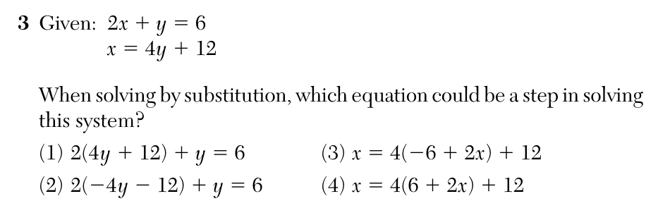 Original August 2026 Algebra I Regents question 3, exam page 2