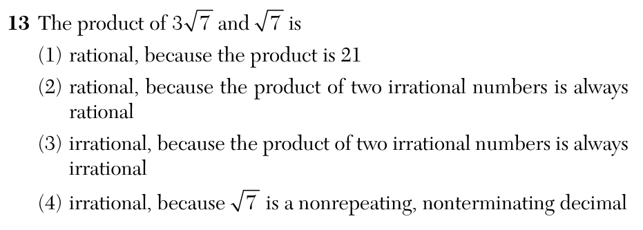 Original August 2026 Algebra I Regents question 13, exam page 5