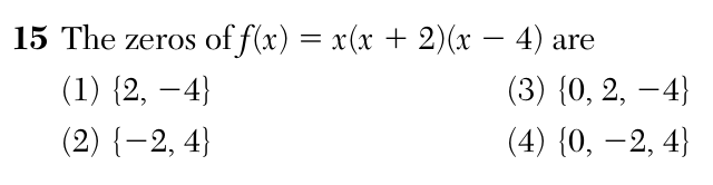 Original August 2026 Algebra I Regents question 15, exam page 5