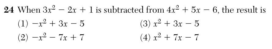 Original August 2026 Algebra I Regents question 24, exam page 8