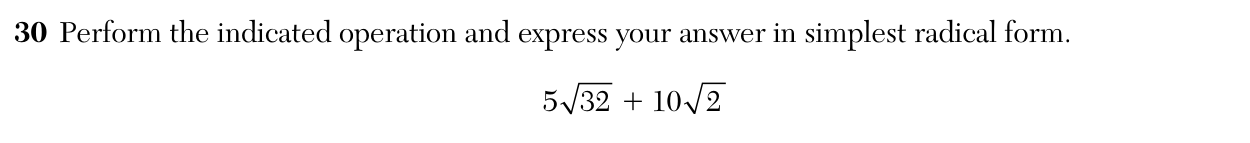 Original August 2026 Algebra I Regents question 30, exam page 14