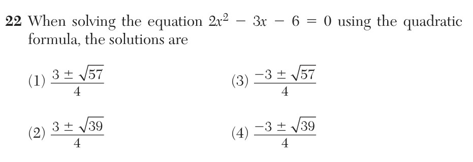 Original June 2026 Algebra I Regents question 22, exam page 7