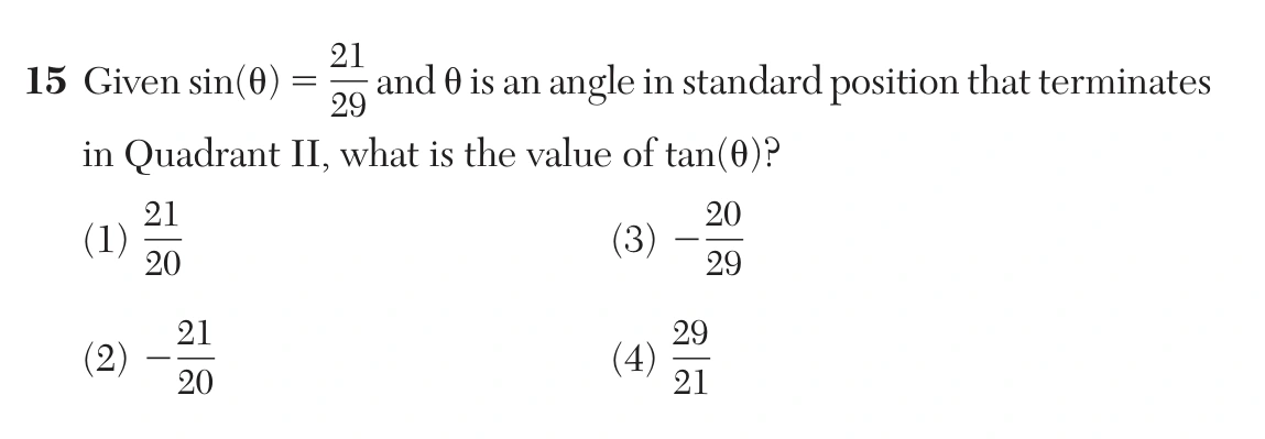 Original NYSED August 2026 Algebra II Regents question 15, exam page 7.