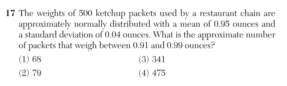Original NYSED August 2026 Algebra II Regents question 17, exam page 8.