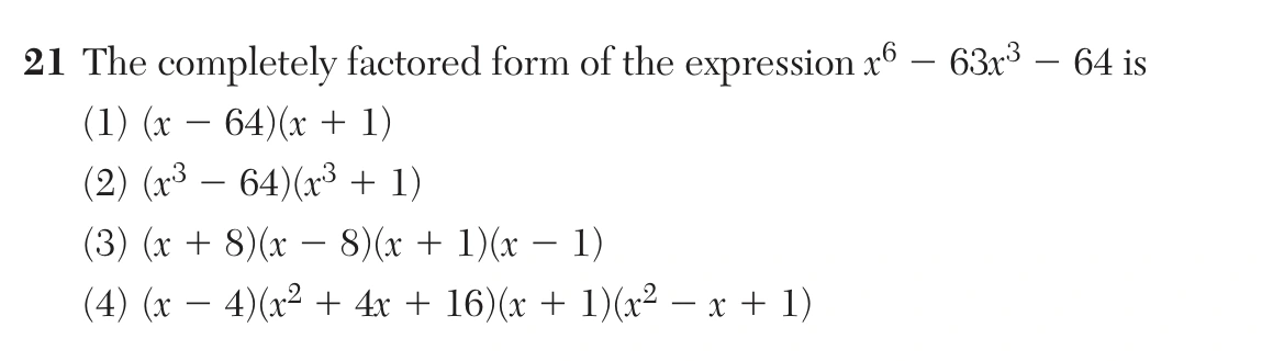 Original NYSED August 2026 Algebra II Regents question 21, exam page 9.