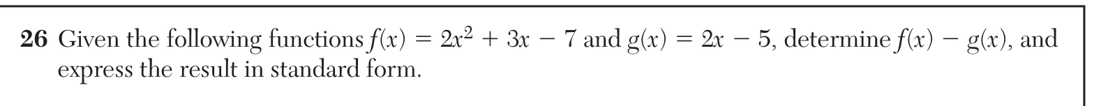 Original NYSED August 2026 Algebra II Regents question 26, exam page 12.