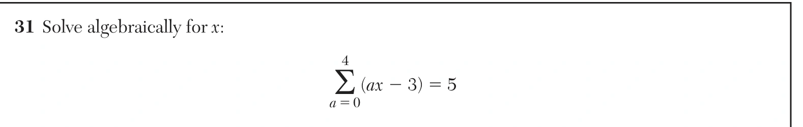 Original NYSED August 2026 Algebra II Regents question 31, exam page 17.