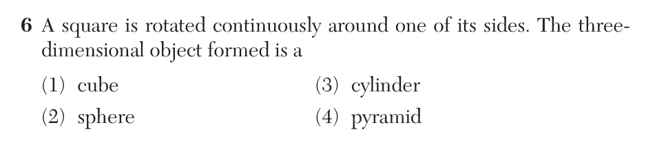 Original August 2026 Geometry Regents question 6, exam page 3
