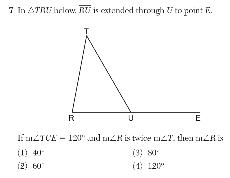 Original August 2026 Geometry Regents question 7, exam page 4