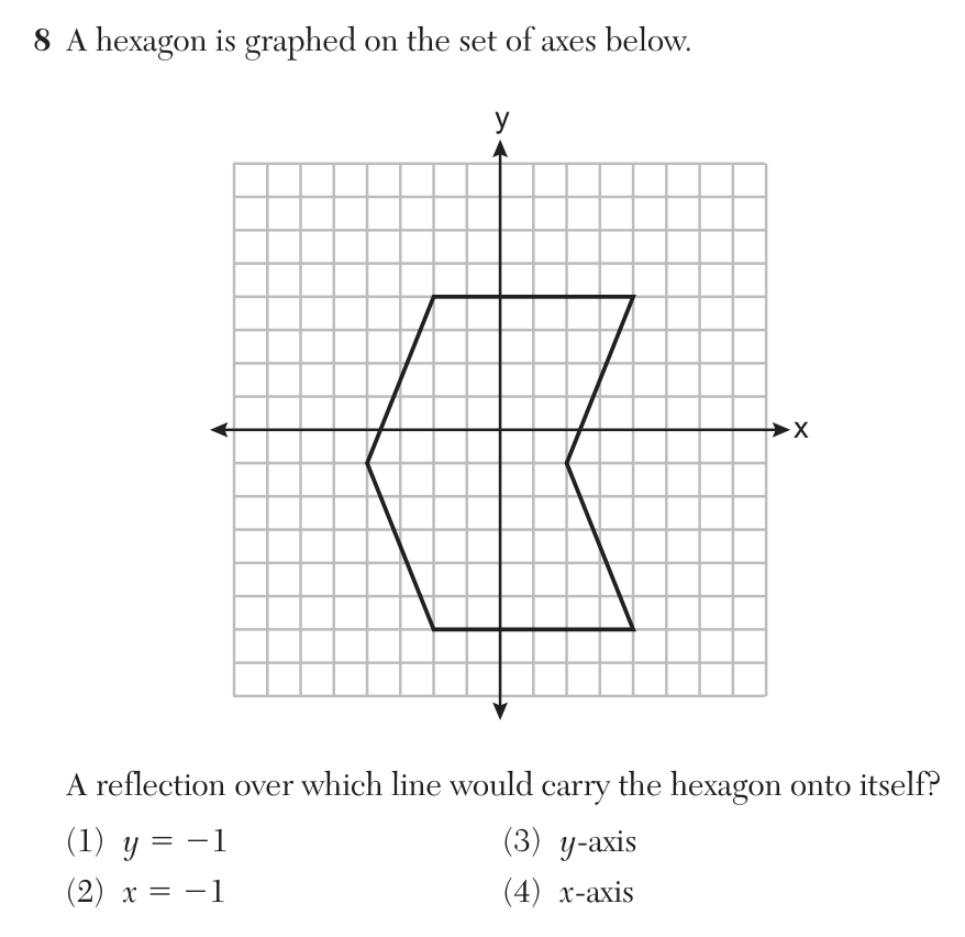 Original August 2026 Geometry Regents question 8, exam page 4