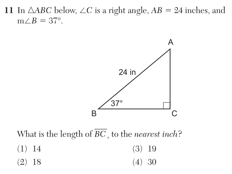 Original August 2026 Geometry Regents question 11, exam page 6