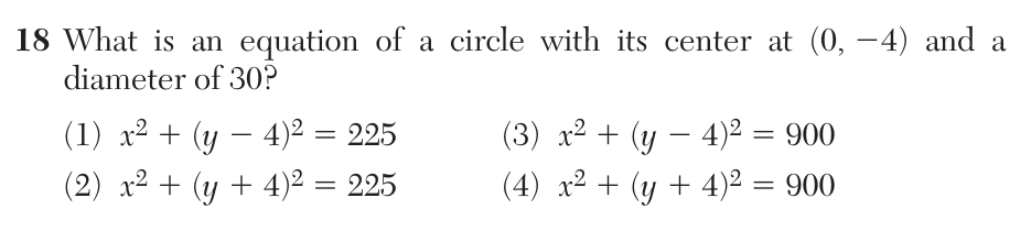Original August 2026 Geometry Regents question 18, exam page 9