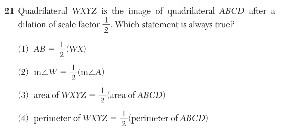 Original August 2026 Geometry Regents question 21, exam page 10