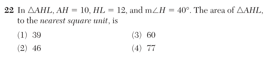 Original August 2026 Geometry Regents question 22, exam page 10