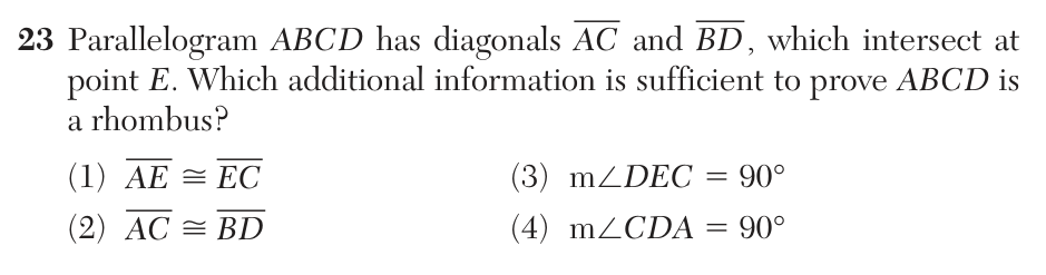 Original August 2026 Geometry Regents question 23, exam page 11