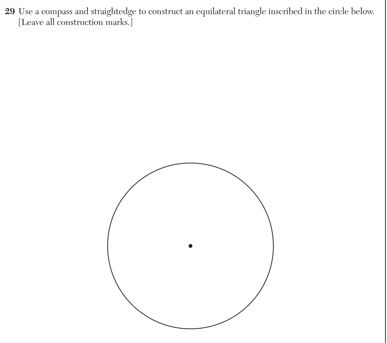 Original August 2026 Geometry Regents question 29, exam page 16