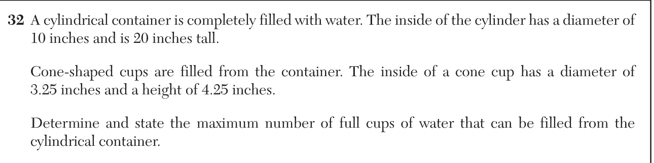 Original August 2026 Geometry Regents question 32, exam page 19
