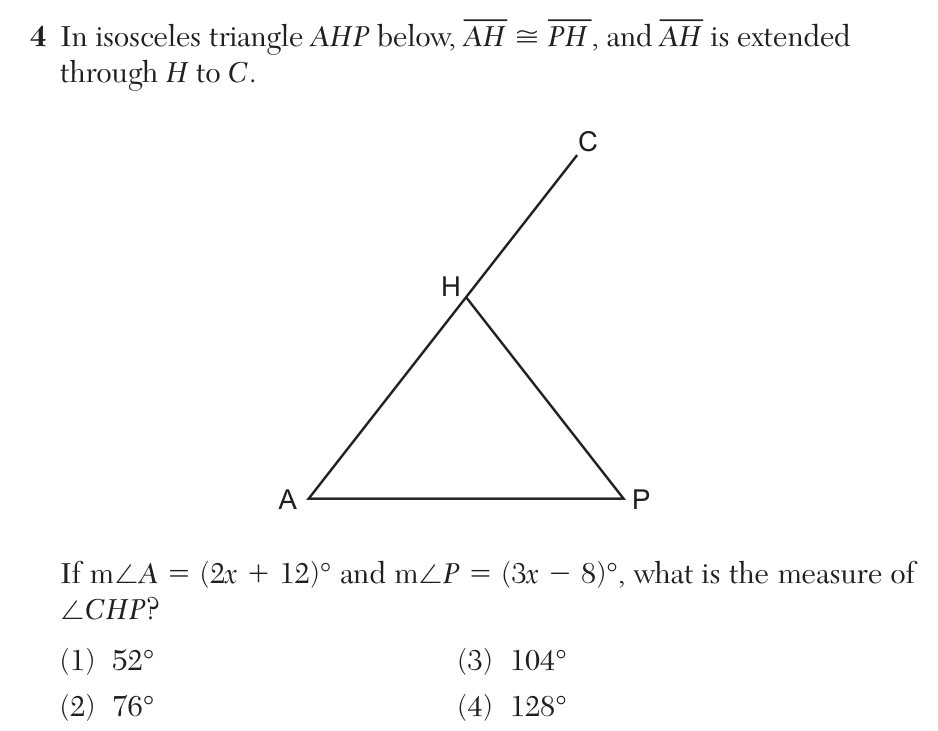 Original January 2026 Geometry Regents question 4, exam page 3