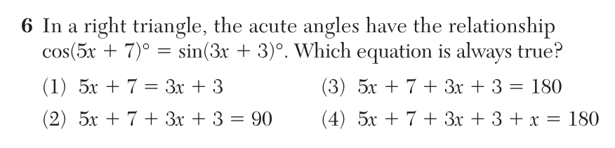 Original January 2026 Geometry Regents question 6, exam page 4