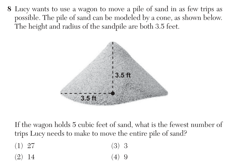Original January 2026 Geometry Regents question 8, exam page 5