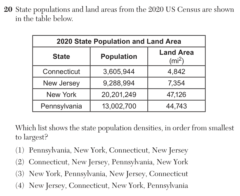 Original January 2026 Geometry Regents question 20, exam page 10