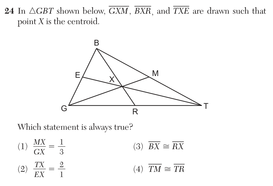 Original January 2026 Geometry Regents question 24, exam page 11