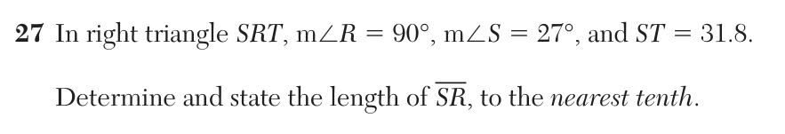 Original January 2026 Geometry Regents question 27, exam page 14