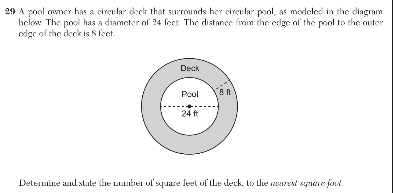 Original January 2026 Geometry Regents question 29, exam page 16