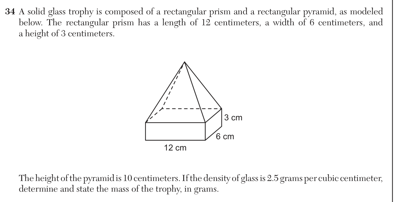 Original January 2026 Geometry Regents question 34, exam page 21