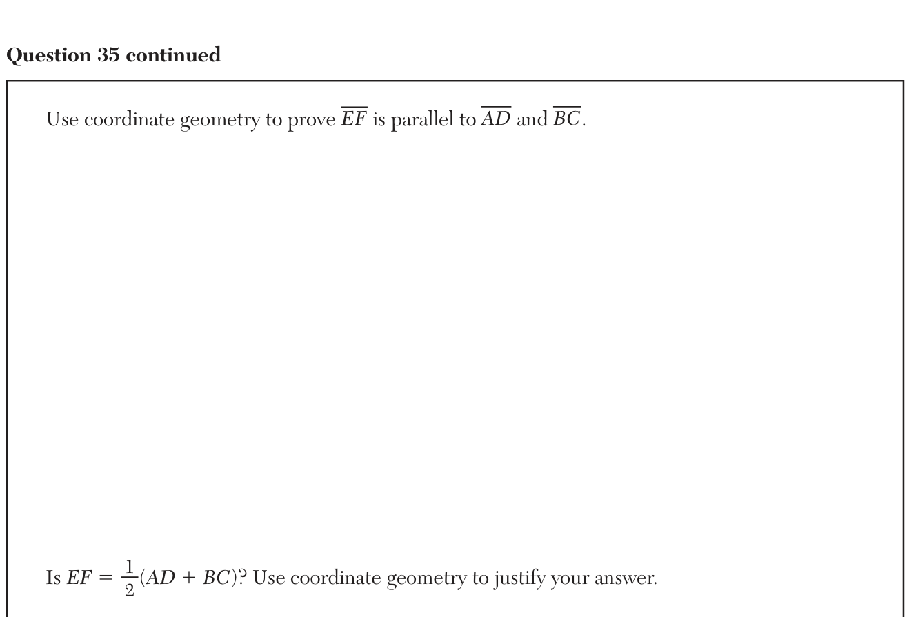 Original January 2026 Geometry Regents question 35 continuation, exam page 23