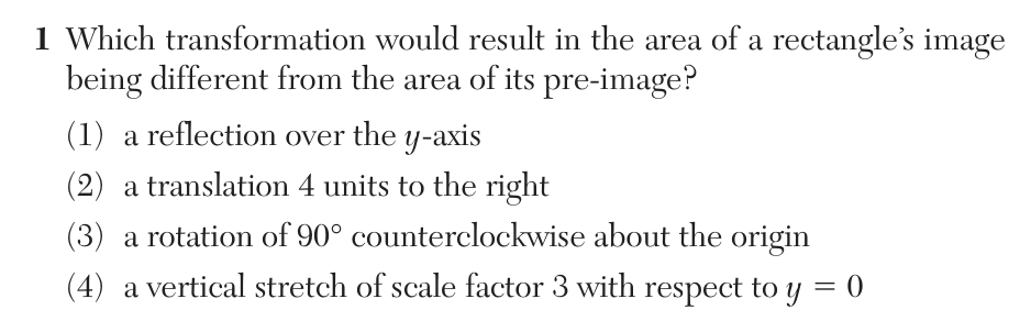 Original June 2026 Geometry Regents question 1, exam page 2