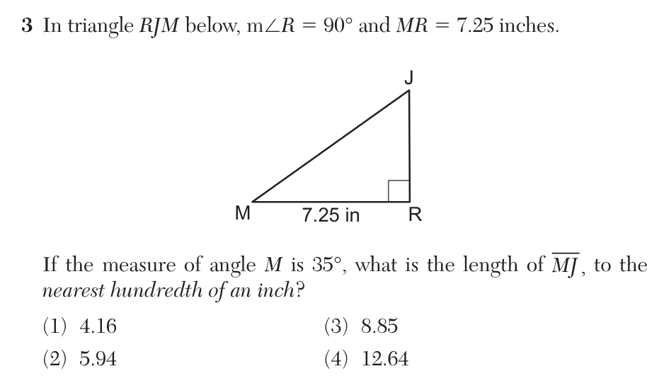 Original June 2026 Geometry Regents question 3, exam page 3