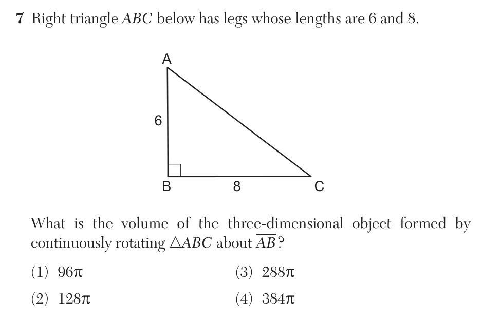 Original June 2026 Geometry Regents question 7, exam page 5