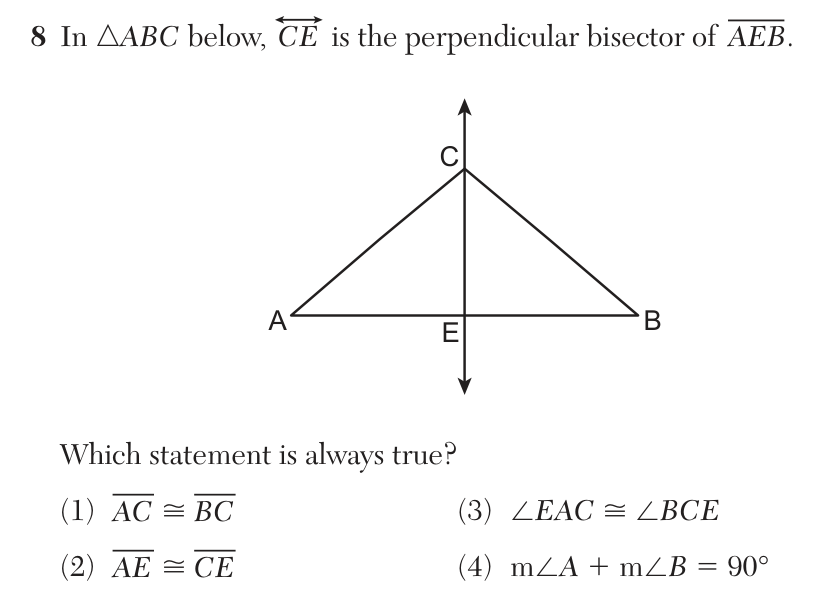 Original June 2026 Geometry Regents question 8, exam page 5