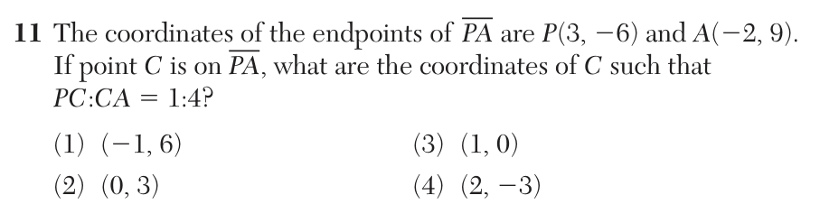 Original June 2026 Geometry Regents question 11, exam page 6