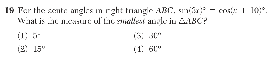 Original June 2026 Geometry Regents question 19, exam page 10