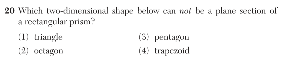 Original June 2026 Geometry Regents question 20, exam page 10