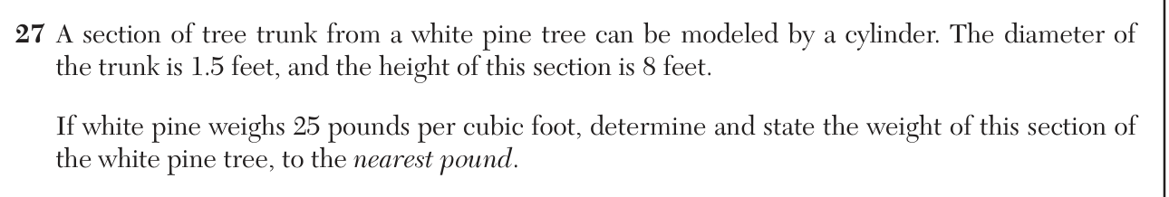 Original June 2026 Geometry Regents question 27, exam page 14