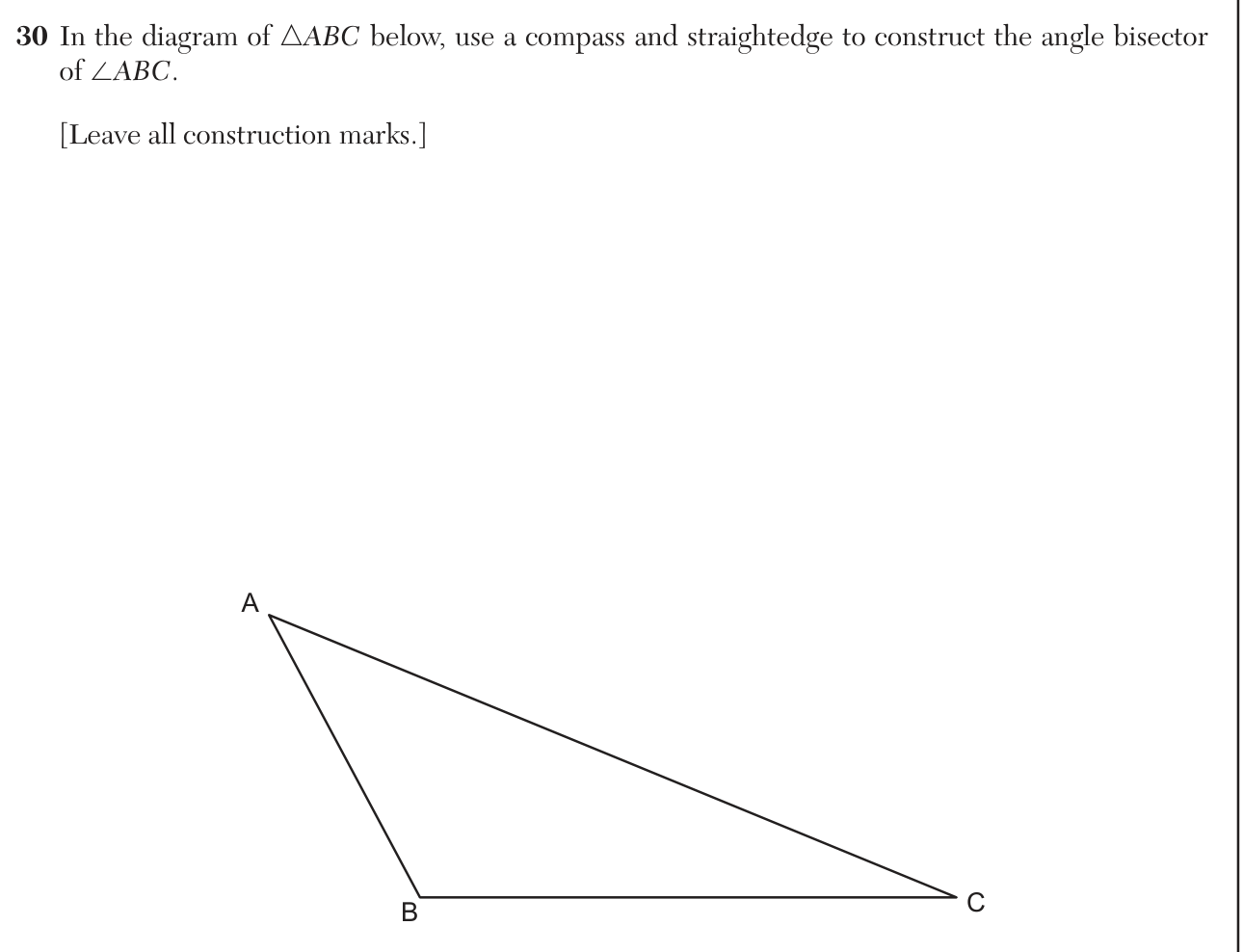 Original June 2026 Geometry Regents question 30, exam page 17