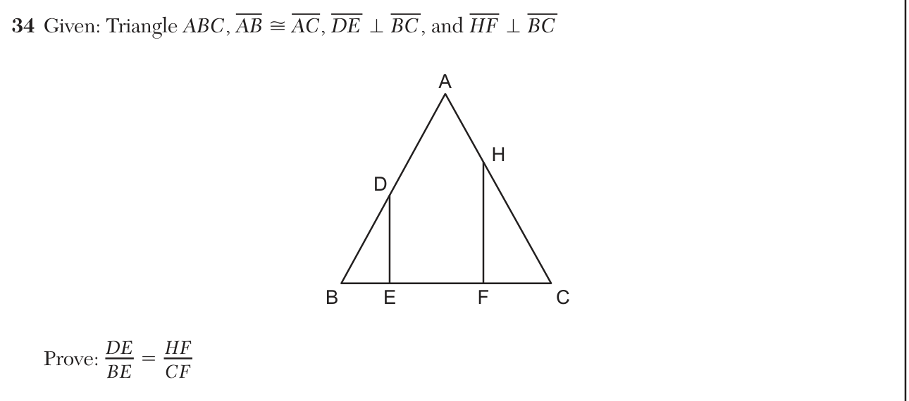 Original June 2026 Geometry Regents question 34, exam page 21