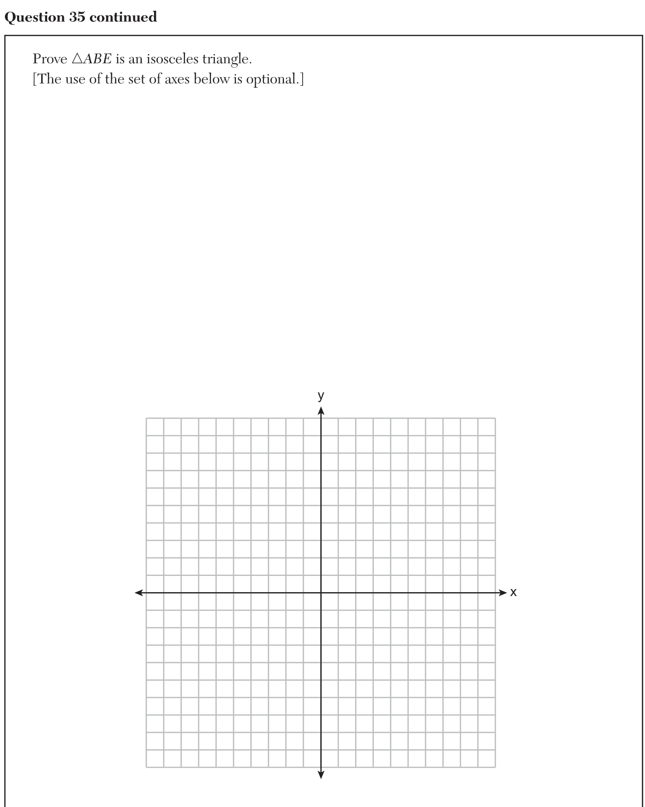 Original June 2026 Geometry Regents question 35 continuation, exam page 23